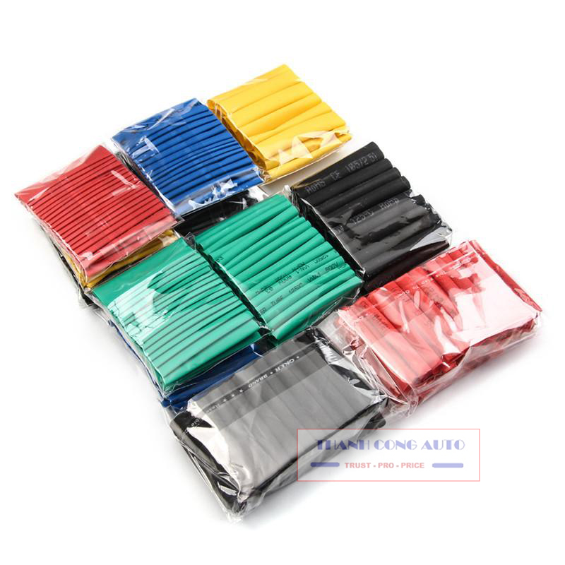 Set 164 ống bọc co nhiệt dành cho mối đấu nối dây điện bằng Polyolefin chống cháy