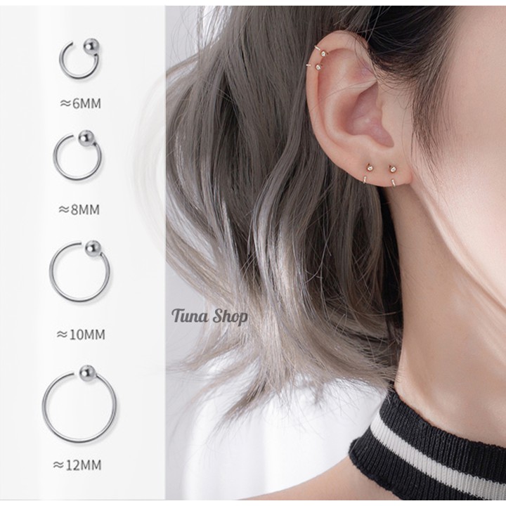 Khuyên tai bạc nữ,  bông tai bạc _Tuna Shop trang sức bạc cao cấp, có thiết kế thời trang, sang trọng, vui lòng inbox cho shop để được tư vấn cụ thể ngày hàng về