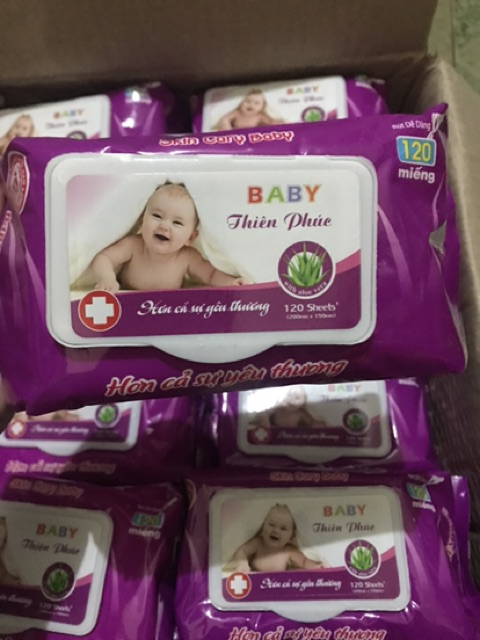 Khăn Ướt Thiên Phúc Không Mùi 100 tờ