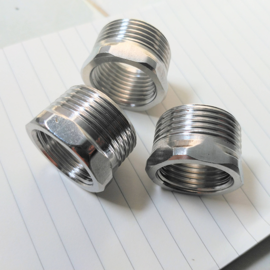 Cà rá, đầu nối chuyển ren trong ngoài phi 27-21 ( Ø27- Ø21, DN20 - DN15, 3/4'' - 1/2'', bushing, reducer )