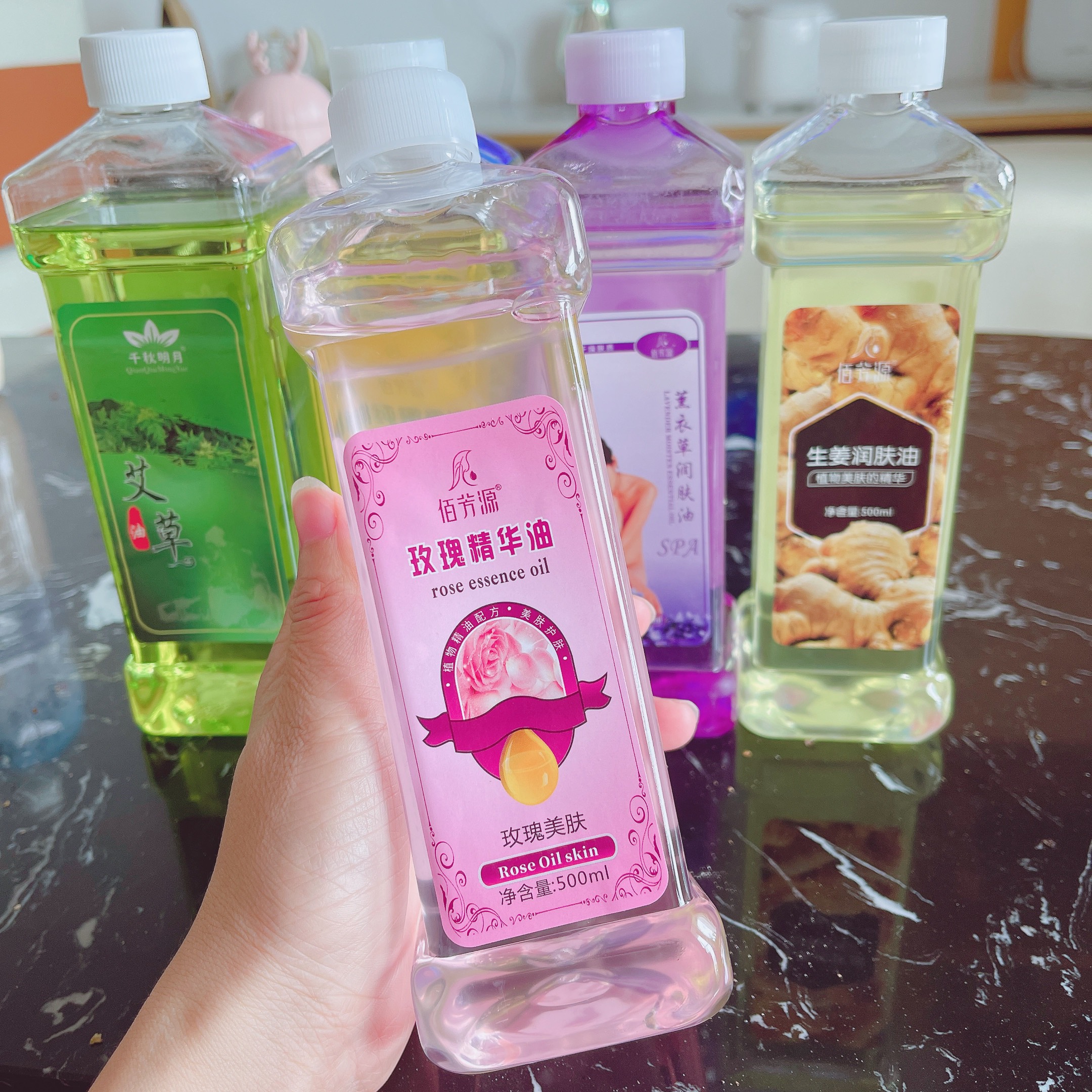 Tinh dầu massage body Hoa Hồng chai 500ml