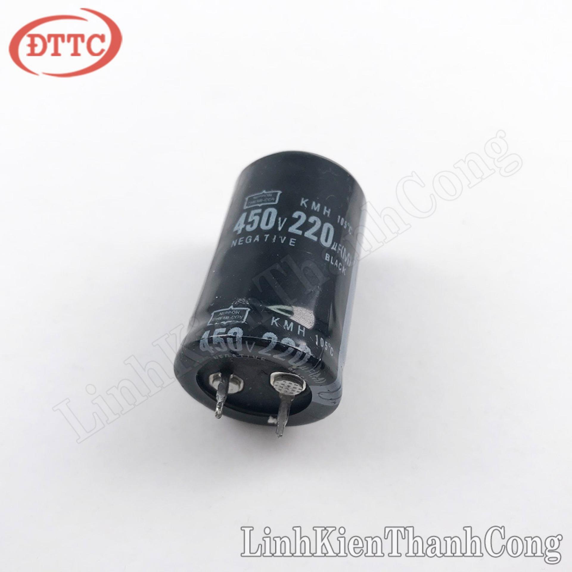 Tụ 220uf 450v chân cứng tháo máy