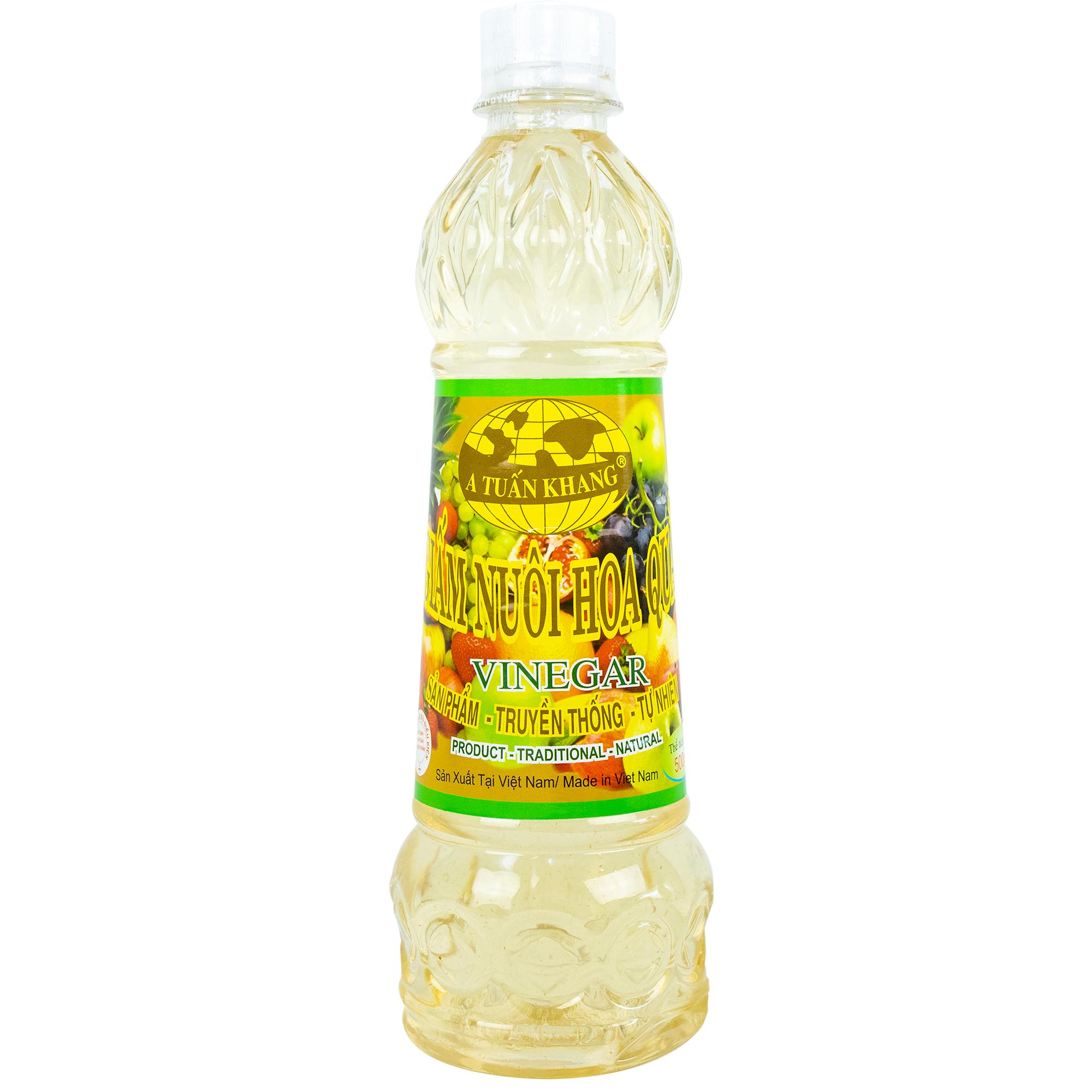 Giấm Nuôi Hoa Quả Lên Men Tự Nhiên 500ml – Gia Vị Trộn Salad Tươi Mát và Lành Mạnh | A TUẤN KHANG