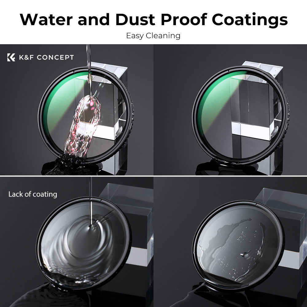 K&F Concept 37/40.5/43/46/49/52/58mm Fader ND Filter Neutral Density Variable Filter ND2 to ND32 for Camera Lens with NO X Spot Nanotec Ultra-Slim Weather-Sealed for Sony Canon Nikon DSLR Camera
