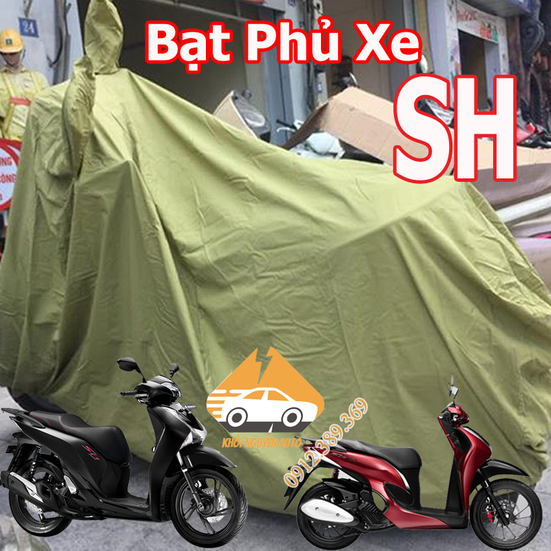 Phủ Xe Máy SH 125i, 150i, 300i, Sh Mode Cao Cấp Có Tai Gương Siêu Dầy, Nặng Vải Dù Siêu Bền SẢN XUẤT TẠI VIỆT NAM