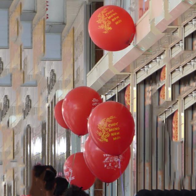 [HCM]Bóng tết chúc mừng năm mới happy new year in 2 mặt 90cm