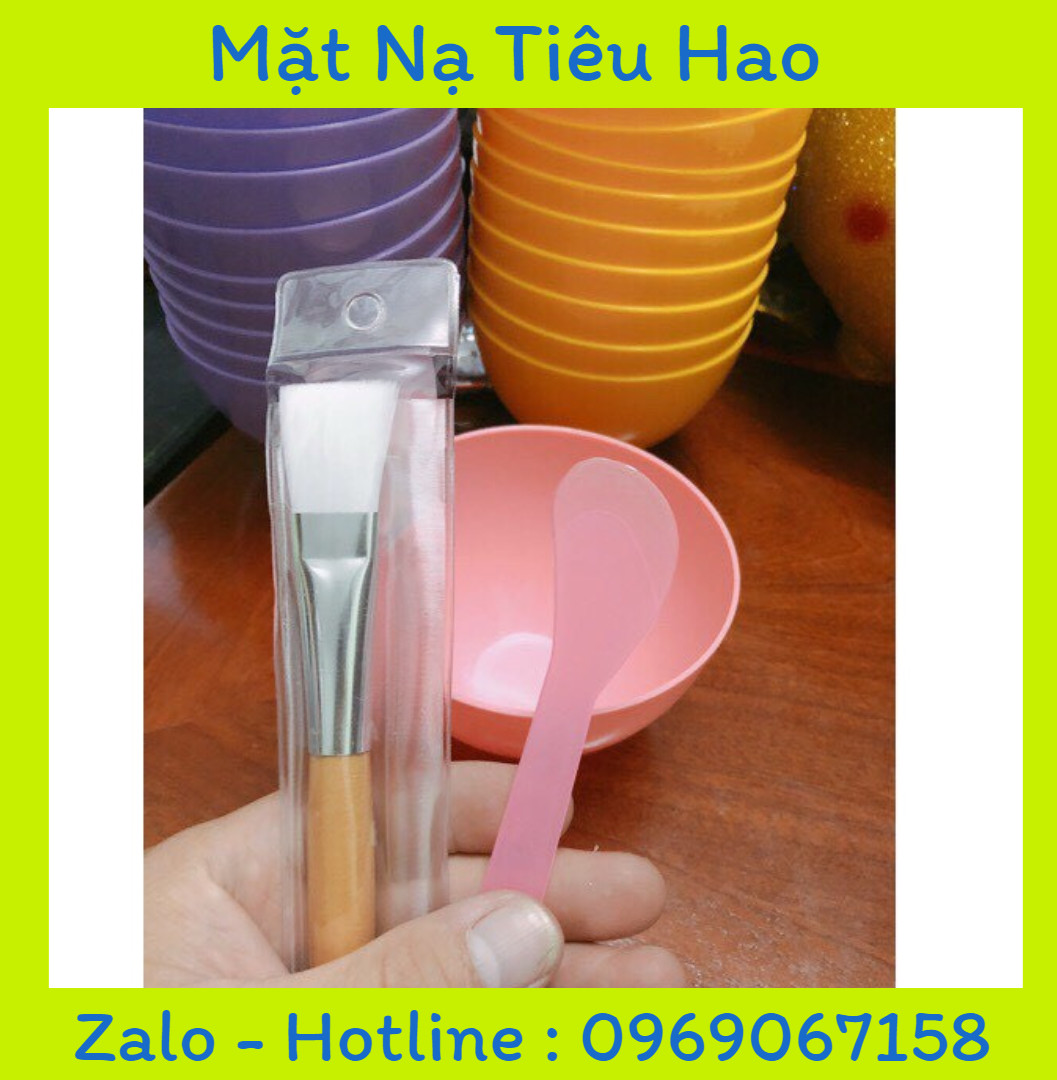 Combo bát, chổi, thìa đắp mặt dẻo siêu rẻ