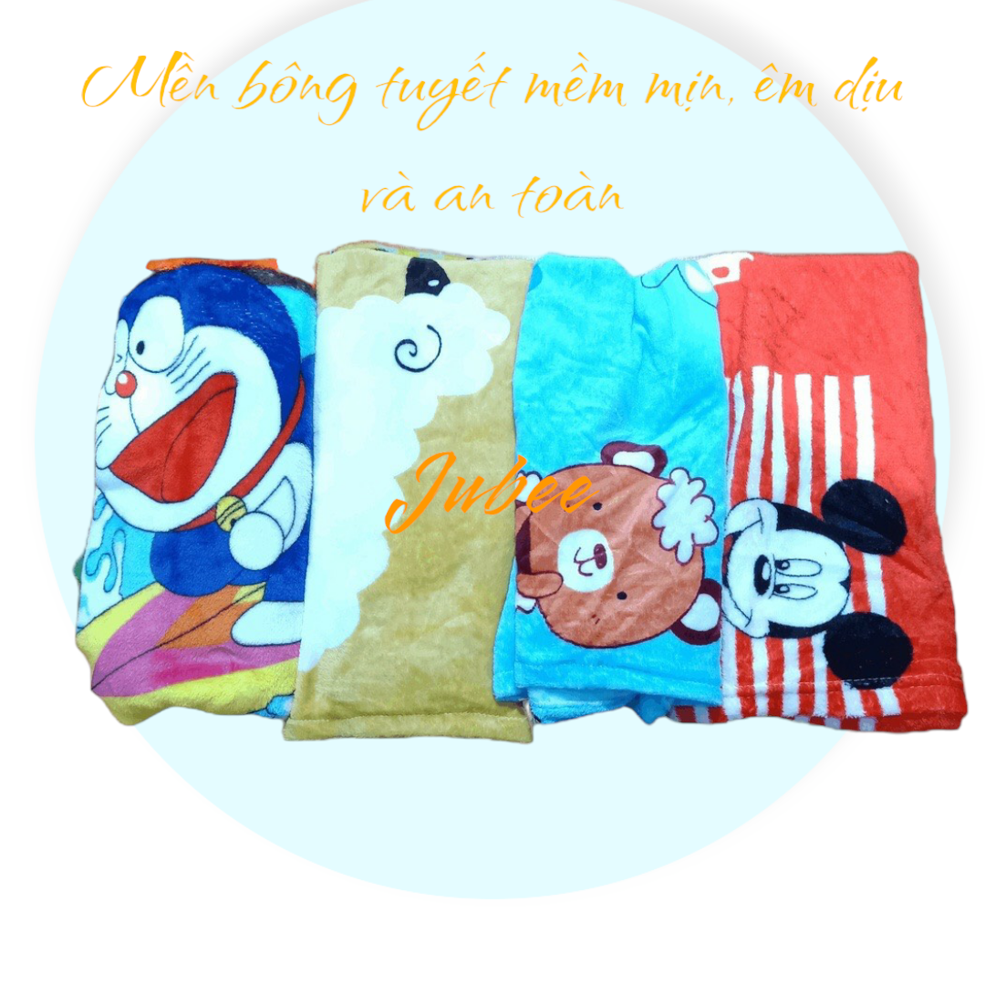Mền lông tuyết, mền lông tuyết mềm mịn nhẹ cho bé 100 x 75cm