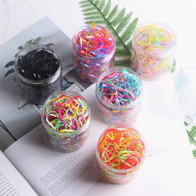 [HCM]TÚI 200G THUN CỘT TÓC MIX 5 MÀU SZ NHỎ CHO BÉ GÁI