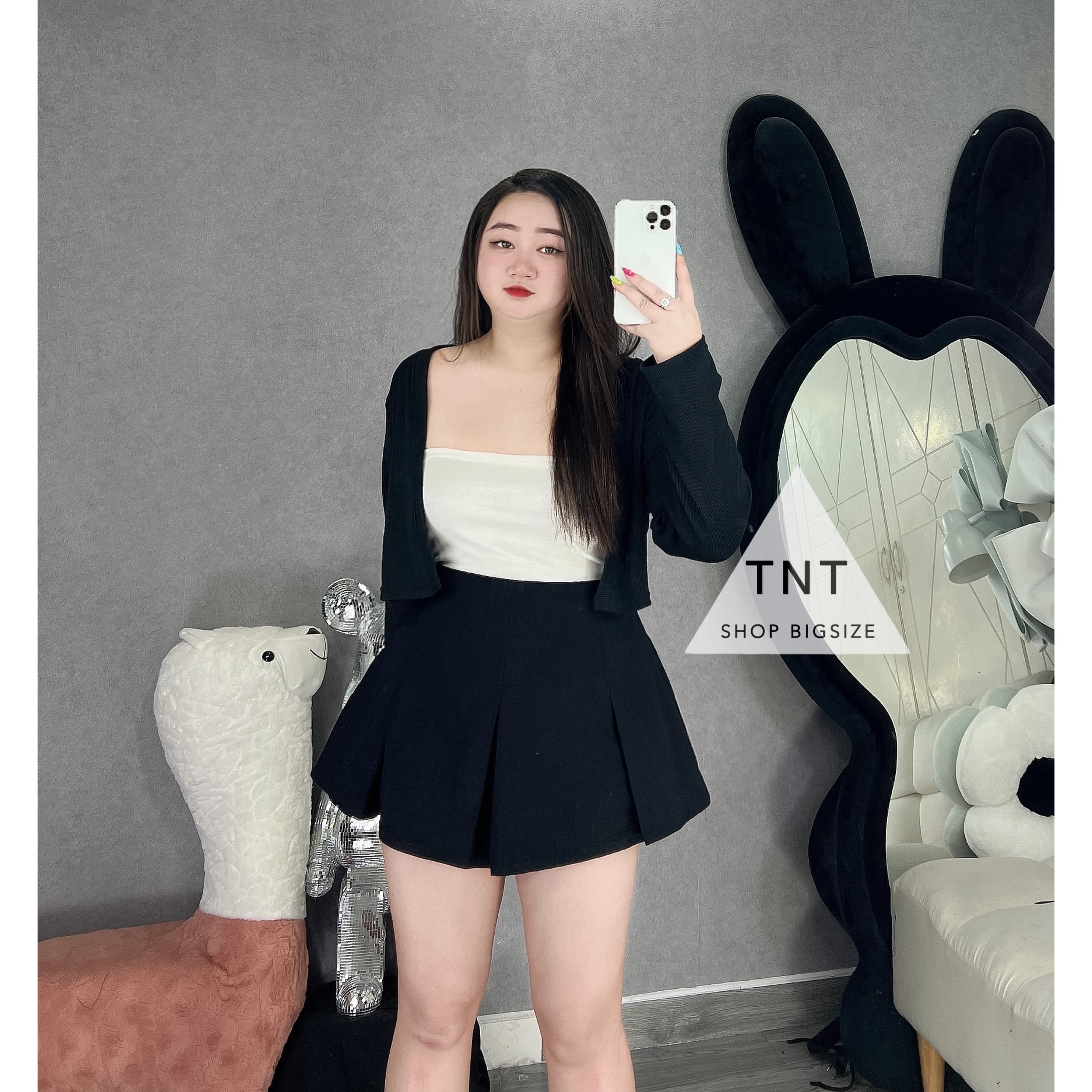 CHÂN VÁY KAKI XẾP LƯNG CAO [TNT SHOP BIGSIZE 60KG 90KG]