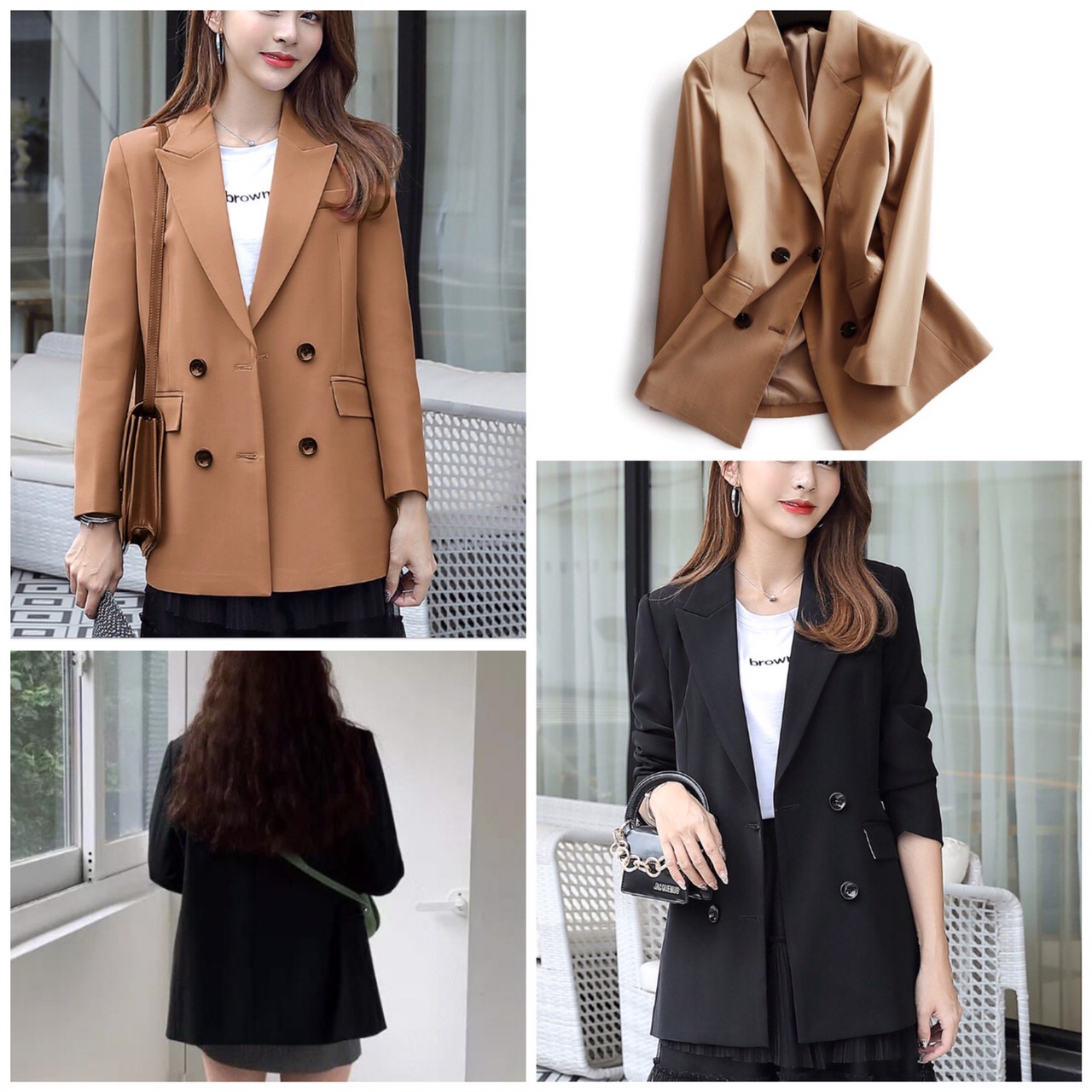 [Lấy mã giảm thêm 30%]ÁO BLAZER HÀN QUỐC 2 LỚP TÚI NẮP (ảnh thật/sẵn/có video)