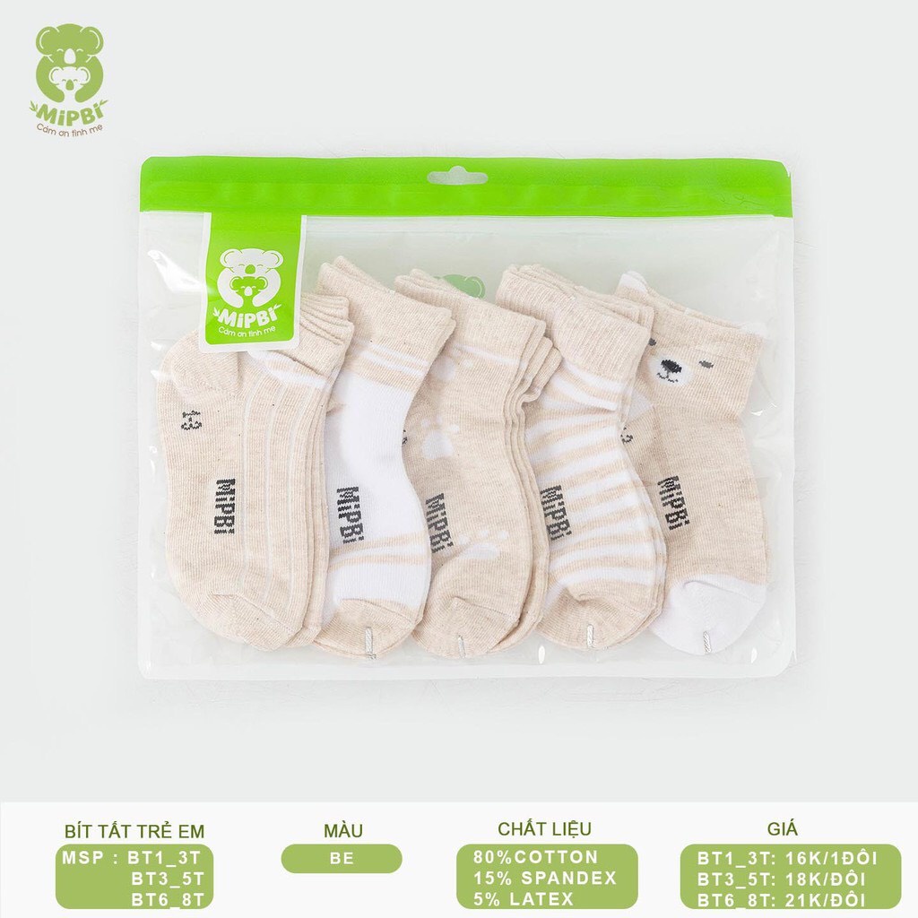 Set 5 đôi tất Chân Cho Bé Mipbi