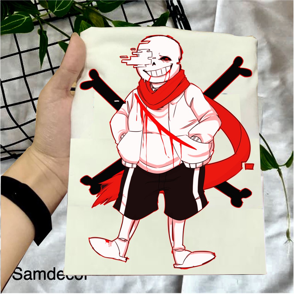 Áo thun in hình game Undertale Sans cho bé trai bé gái có đủ size từ 10kg ( HÌNH THẬT )