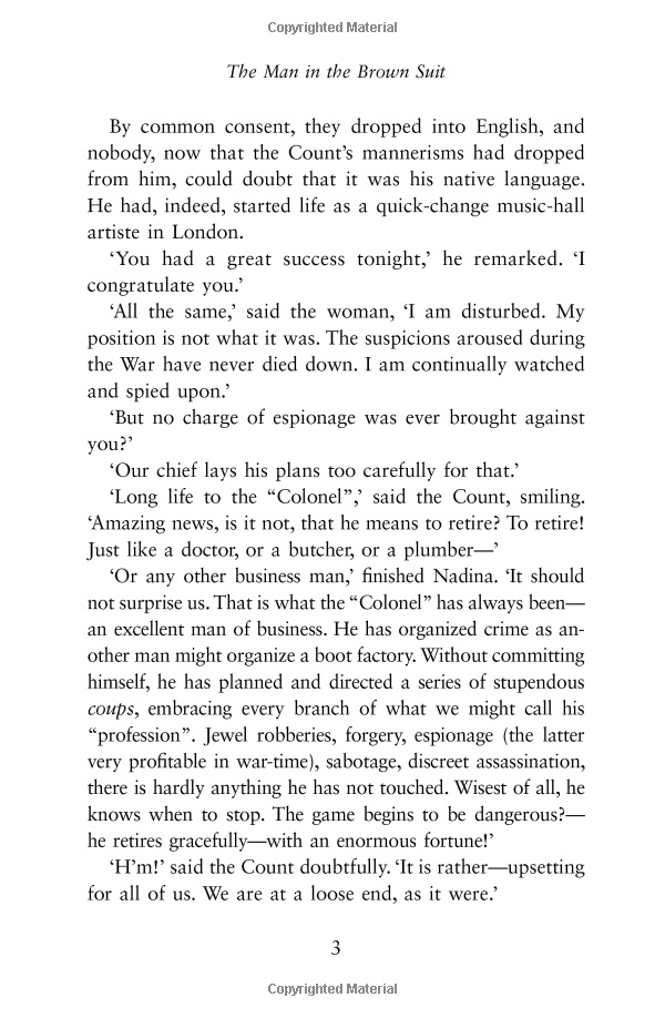 The Man In The Brown Suit ( Agatha Christie )