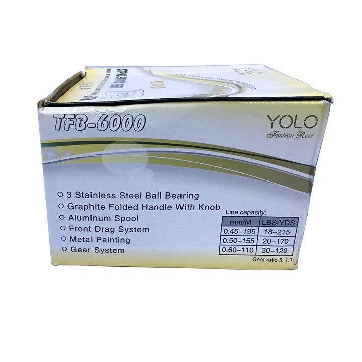 Máy Câu Cá Yolo TFB 3000-6000 . Kích thước: Máy 3000