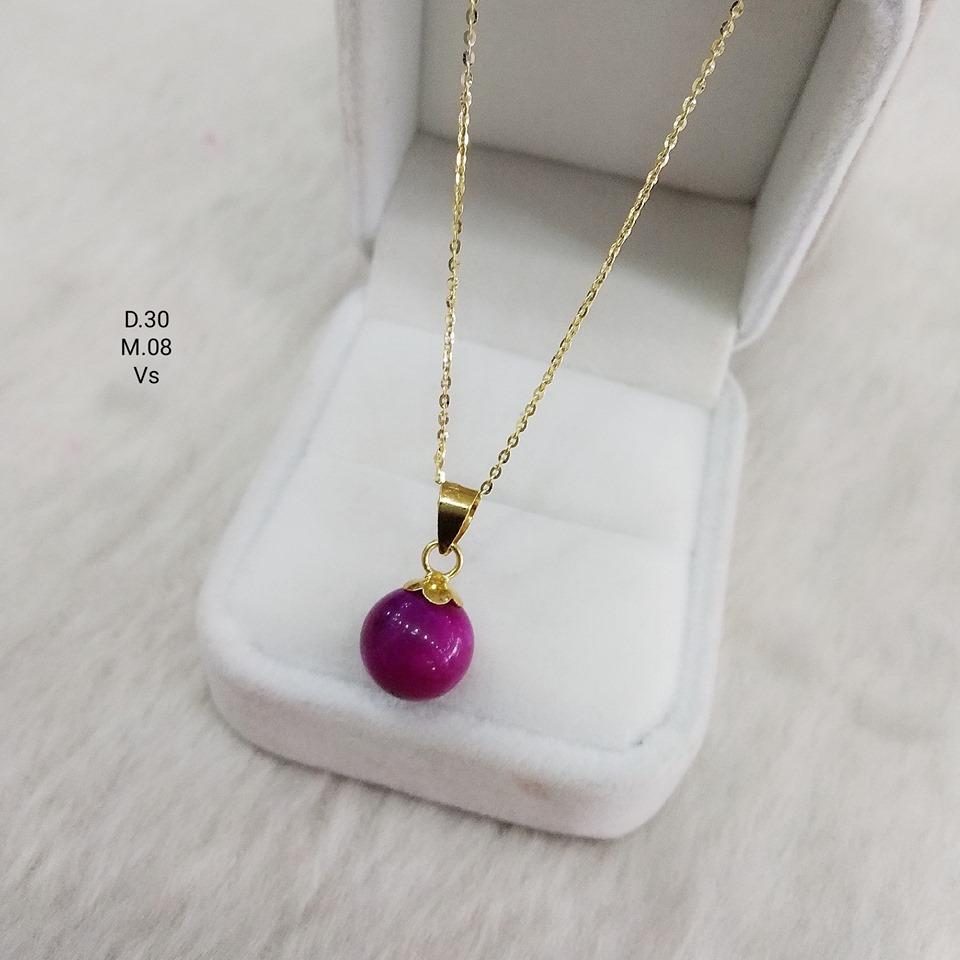 Dây chuyền vàng 10k đá phong thủy