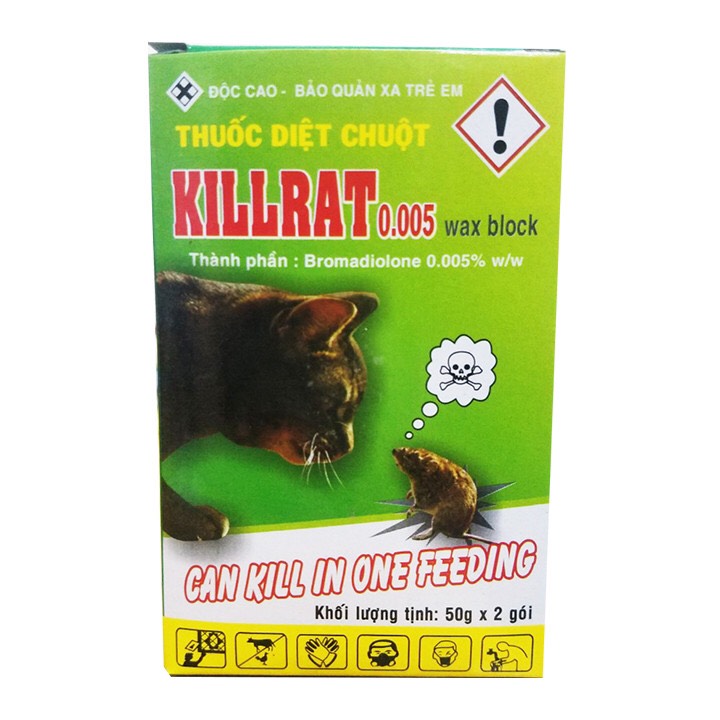 Thuốc diệt chuột killrat - 50g - 2 gói