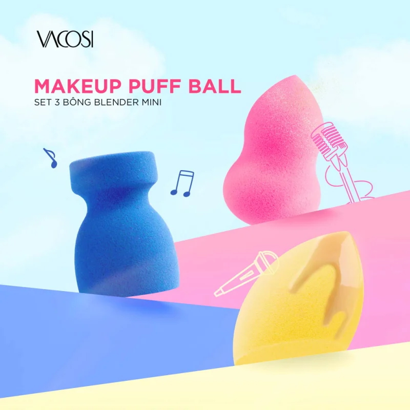 Bông Phấn Nền Giọt Nước Vạt Xéo Vacosi Prs Pro Flat Blender