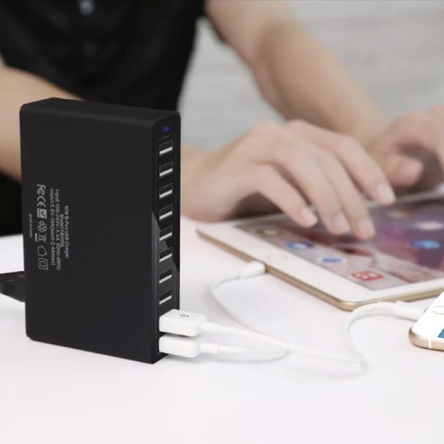 [HCM][BẢO HÀNH 6 THÁNG] Ổ cắm USB 50W Sạc Nhanh Thông Minh 10 Cổng USB