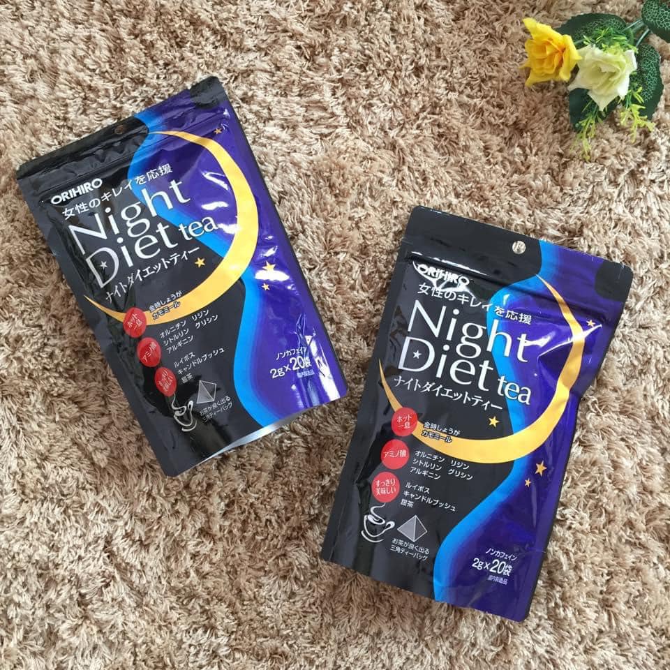 [Chính Hãng]  Trà giảm cân Night Diet Tea Orihiro - Xanh
