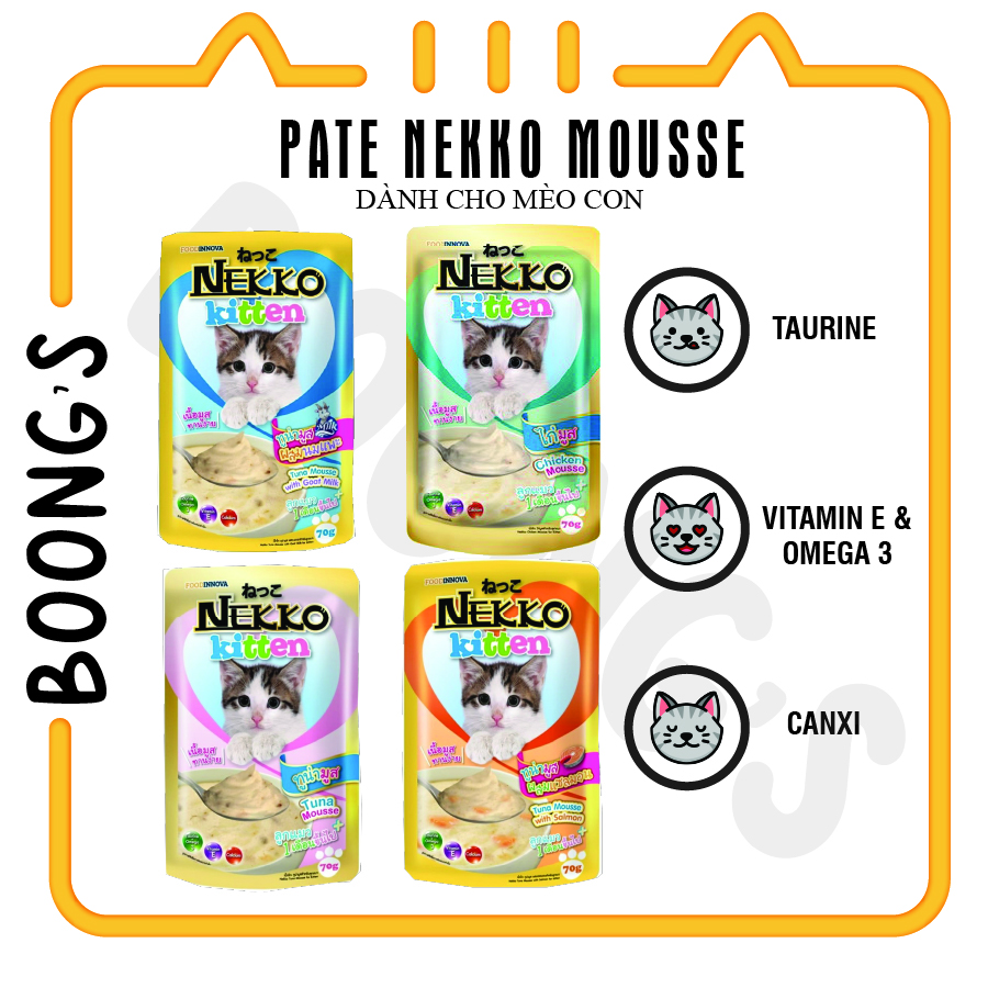 Pate Nekko Mousse dành cho mèo con 70gr