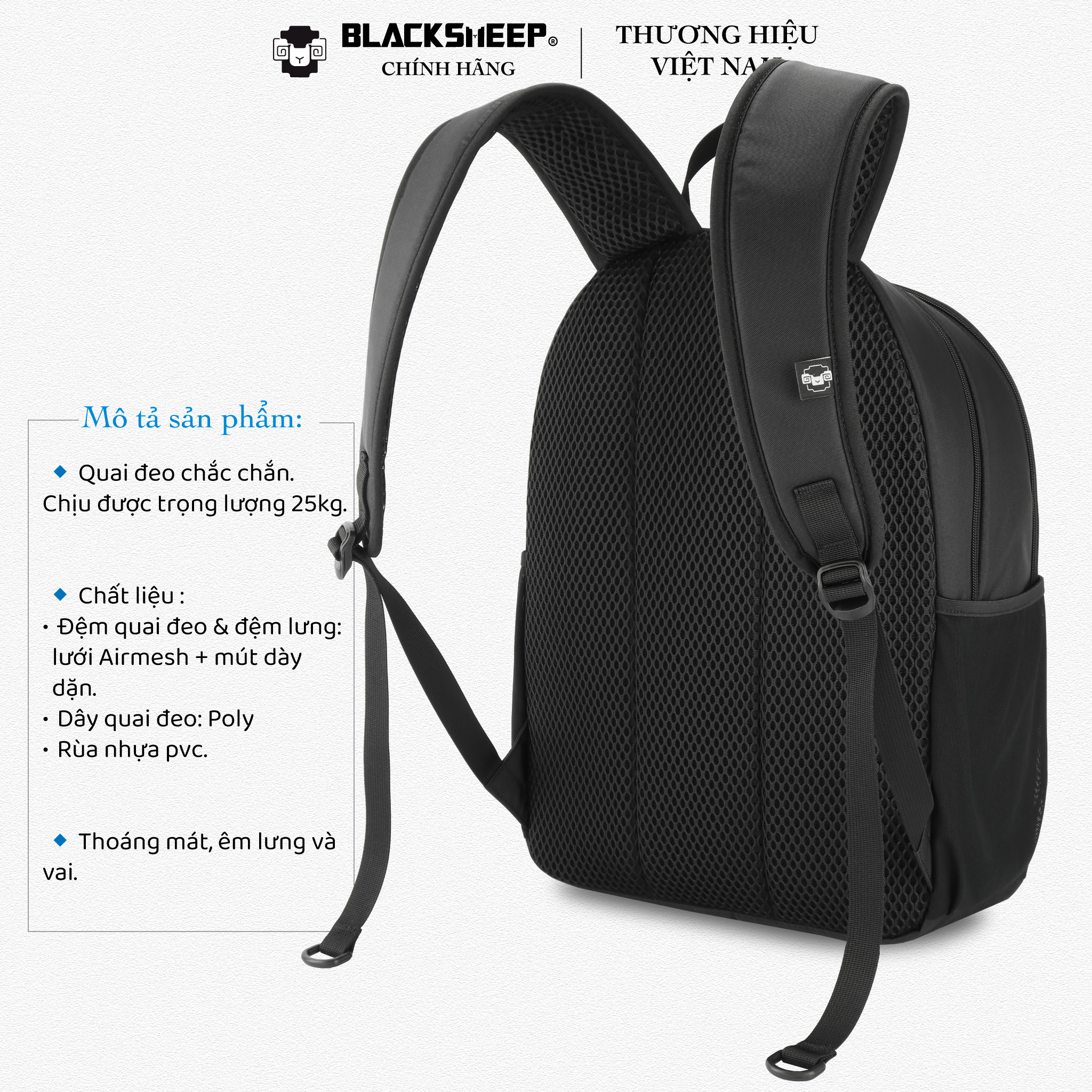 Balo BLACKSHEEP - BASIC Backpack™ Ba lô Đi Học, Thời Trang Nam Nữ Chính Hãng