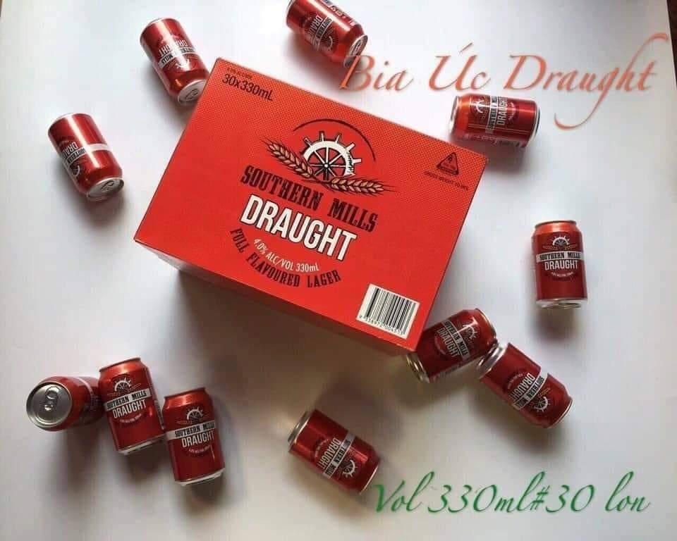Bia Southern Mills Draught thùng 30 lon