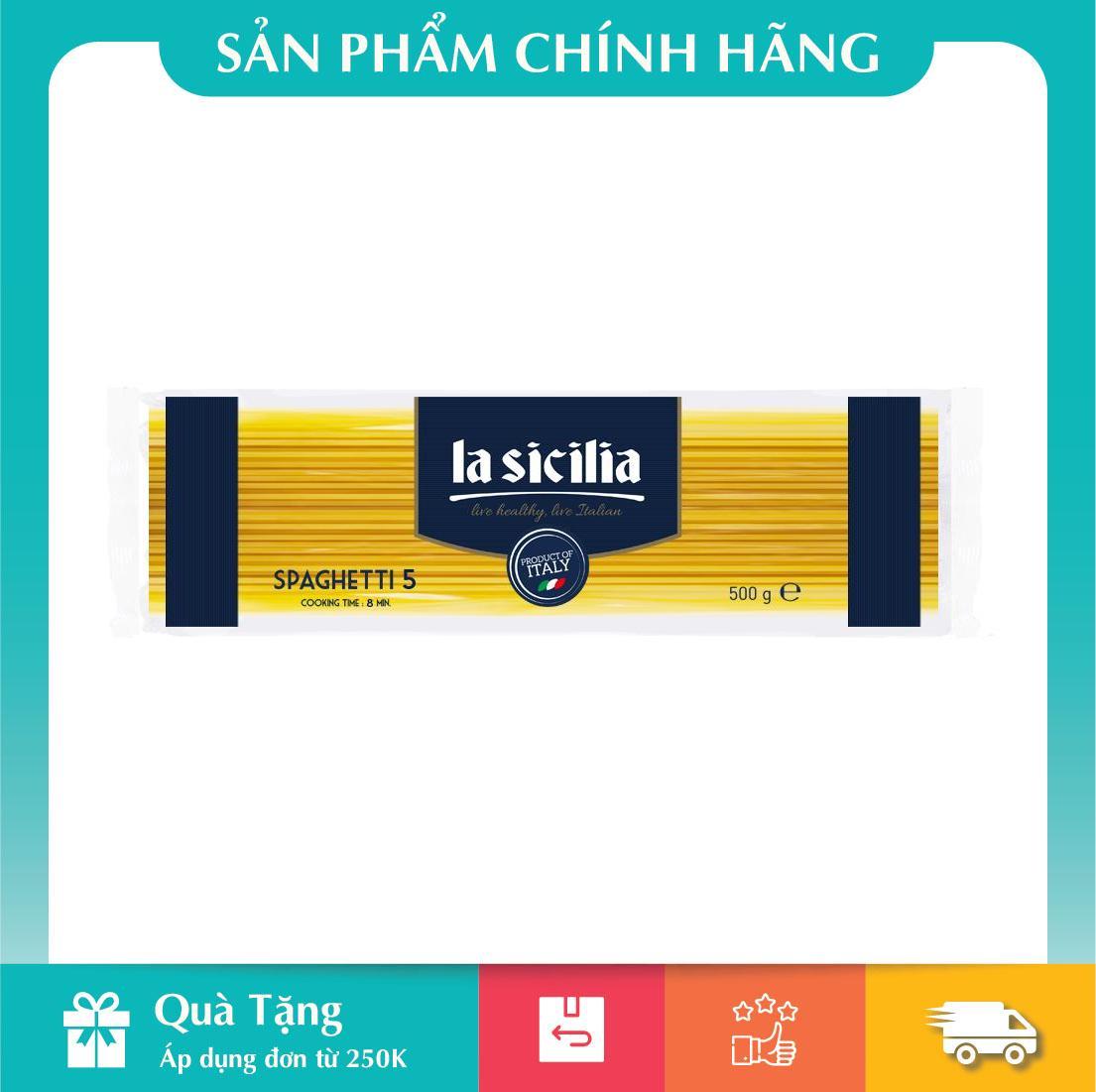 [HCM]Mì Ý Lasicilia Gói 500gr Số 5