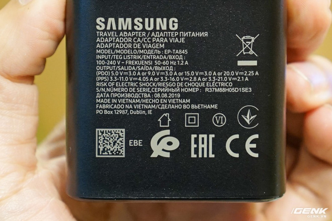 Bộ sạc nhanh Samsung 25W (Model theo máy Note 10)  Note 10 / Note 10 Plus / Note 20 / Note 20 Ultra / Ultra 5G,