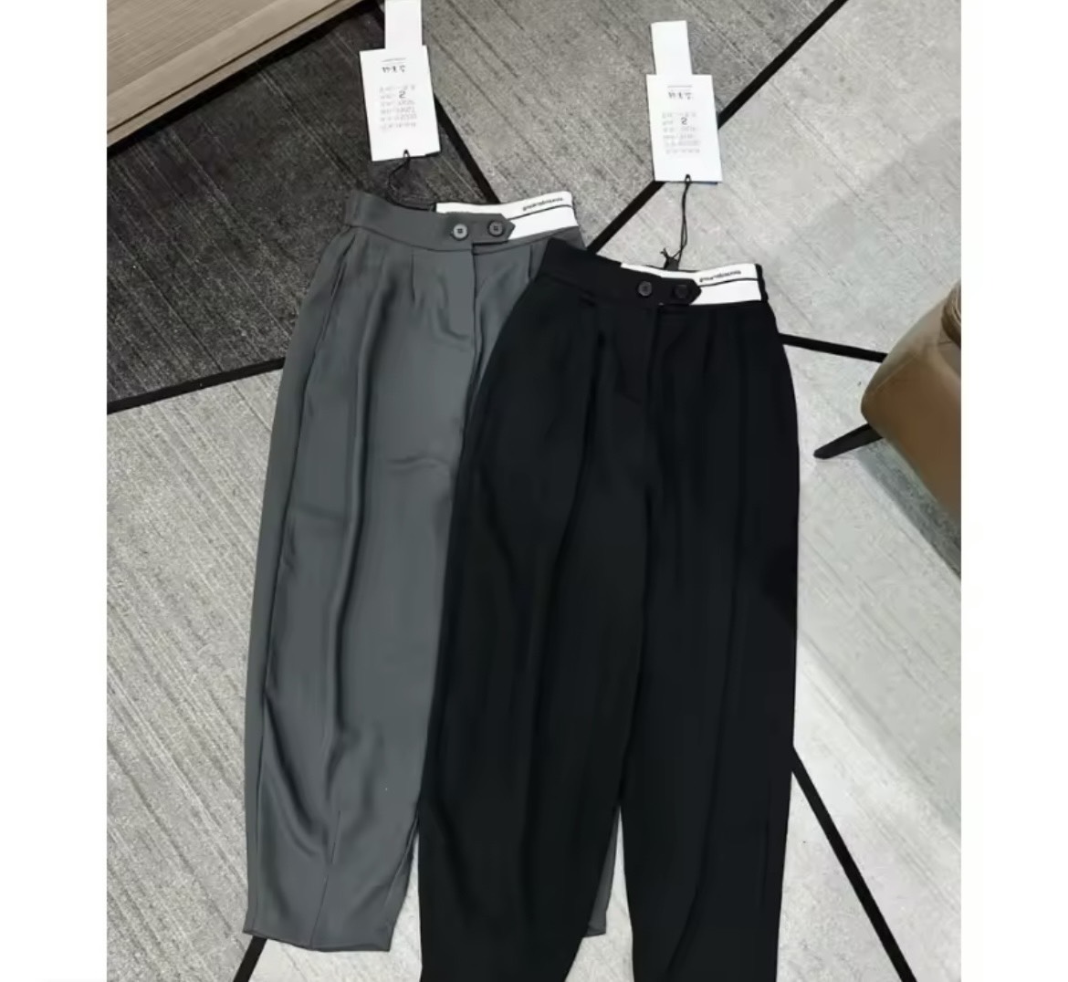 Quần baggy nữ công sở cạp chun