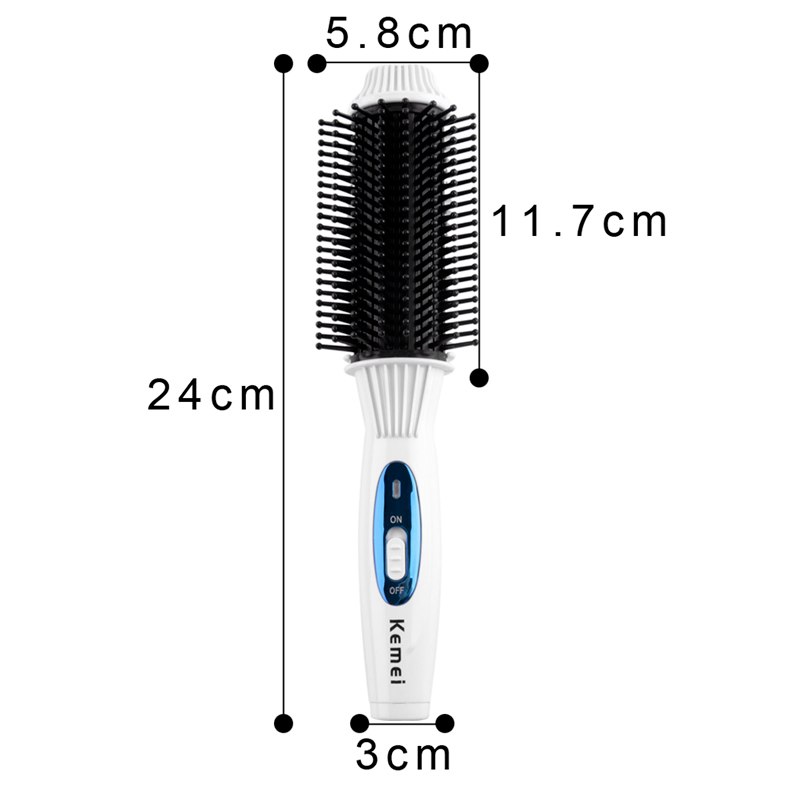 Lược Điện Sấy Cúp Tạo Kiểu Tóc Kemei 8110
