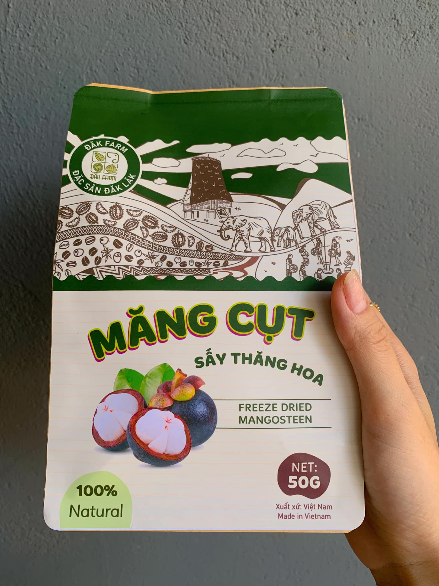MĂNG CỤT SẤY THĂNG HOA- ĐẮK FARM (50Gr)