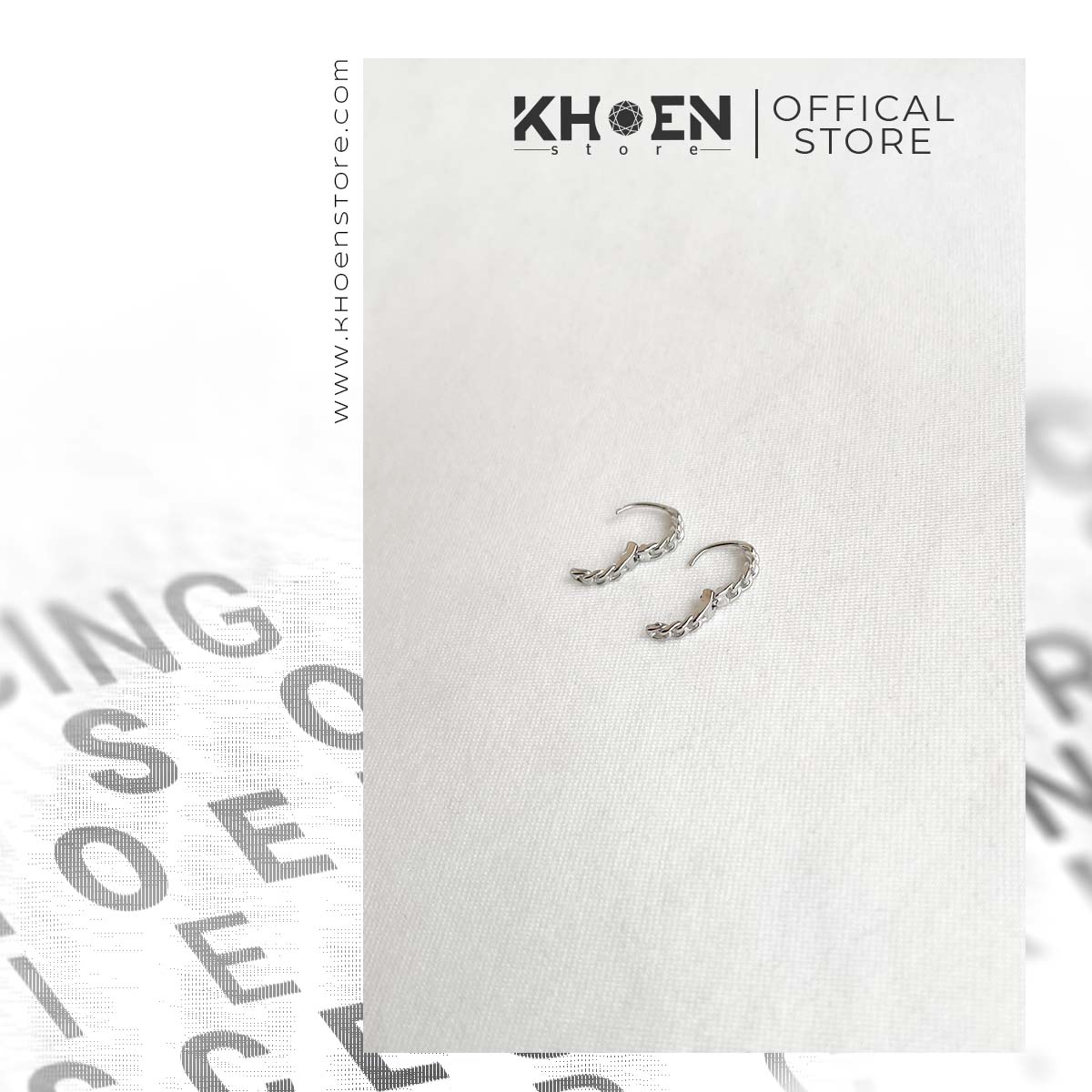 (1 Chiếc) Khuyên Tròn xích - Bạc 925 - Khoen Store