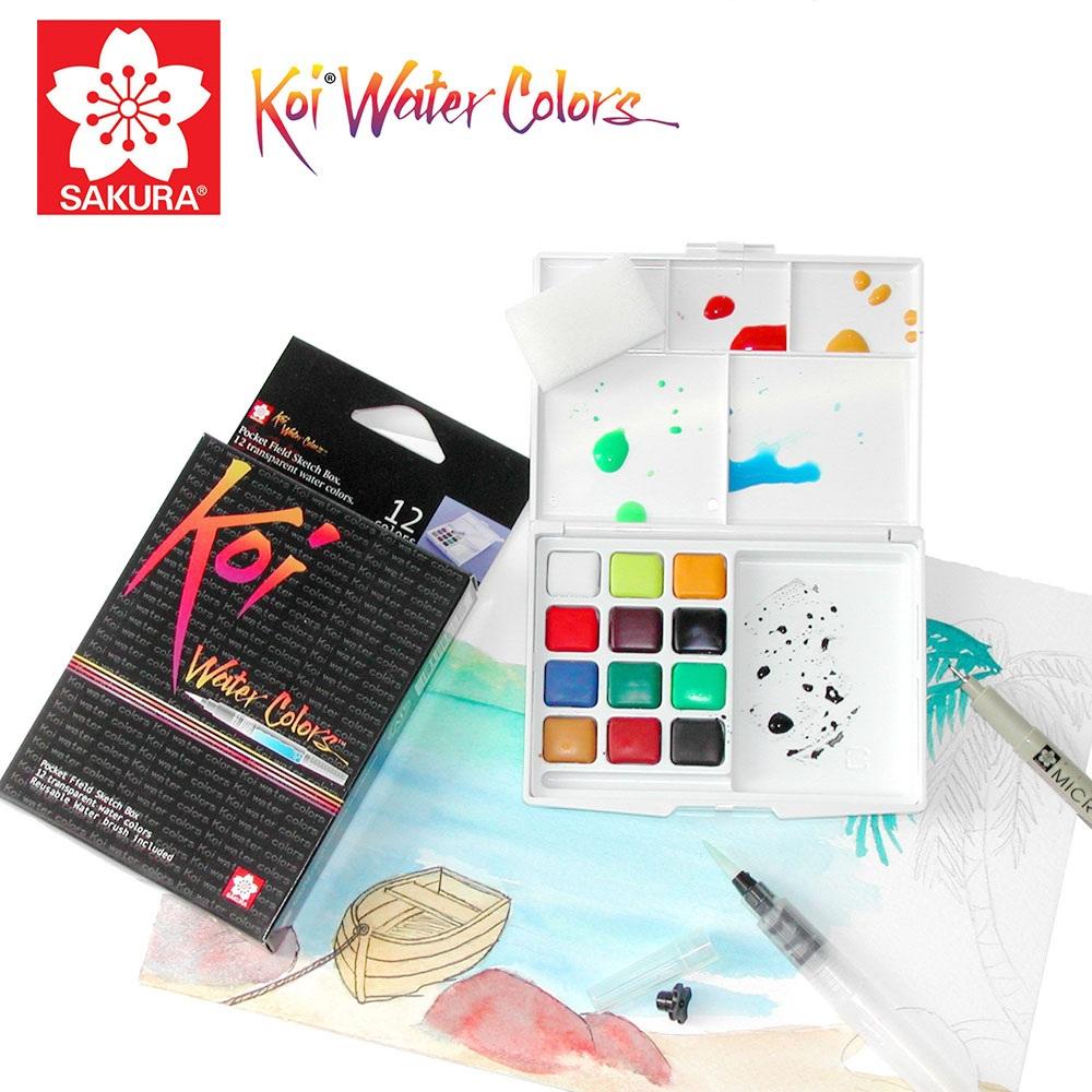 Màu Nước SAKURA Koi Watercolor 18 mầu