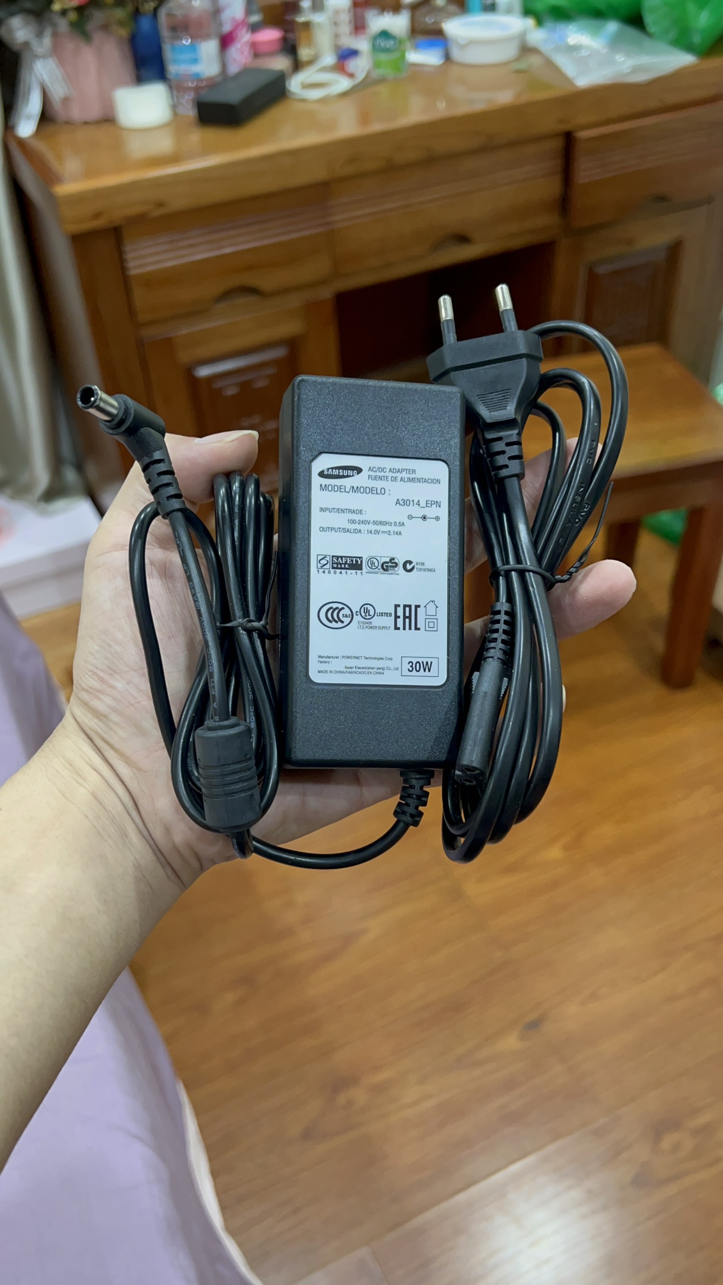 Adapter cho màn hình samsung 14V 2.14A