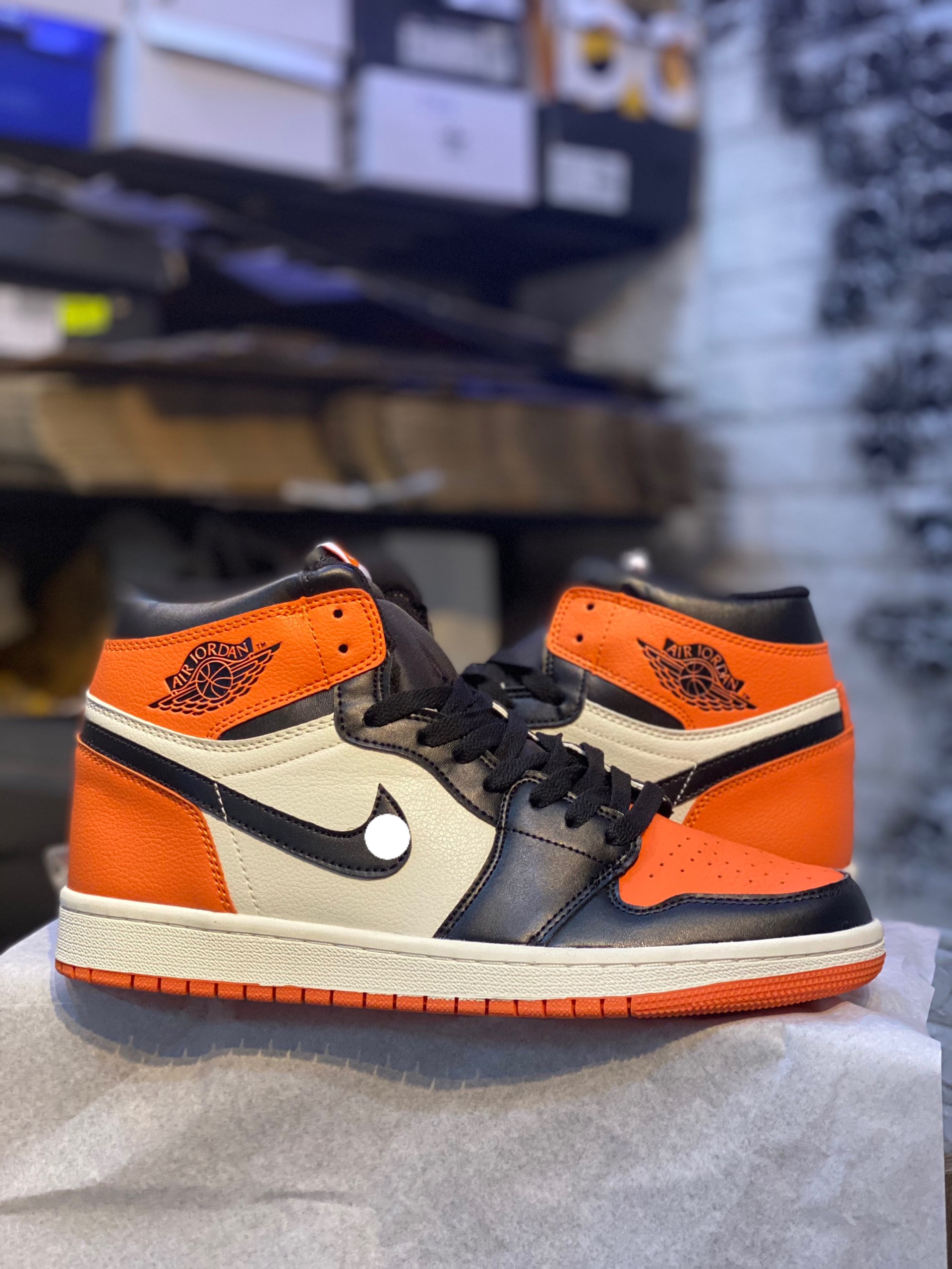 Giày thể thao sneaker JD Orange cao cổ siêu nét