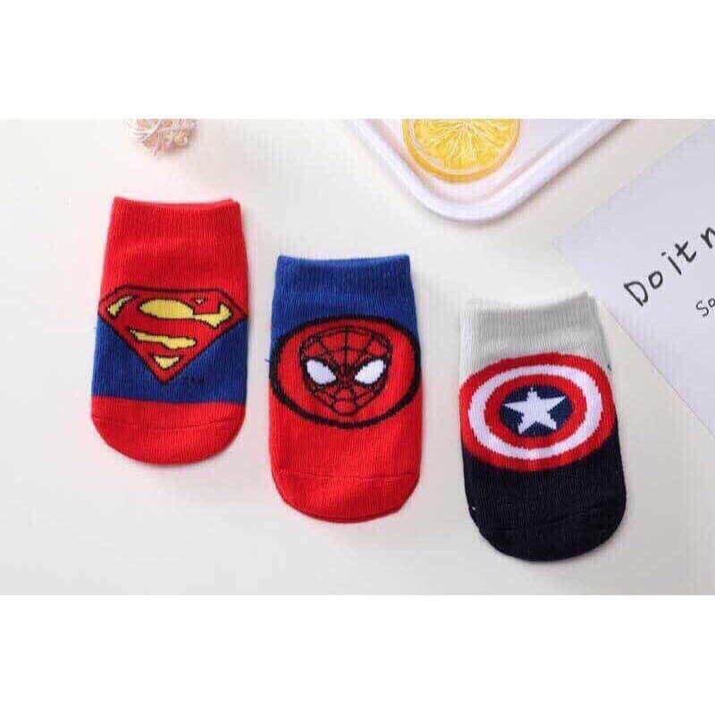 Combo 12 Đôi Tất Siêu Nhân Cho Bé Từ 0 Đến 2 Tuổi