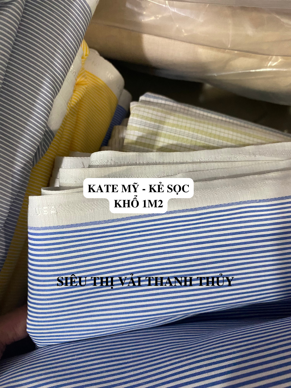 VẢI KATE SỌC (KHỔ 1M2) -DÒNG VẢI CÔNG SỞ