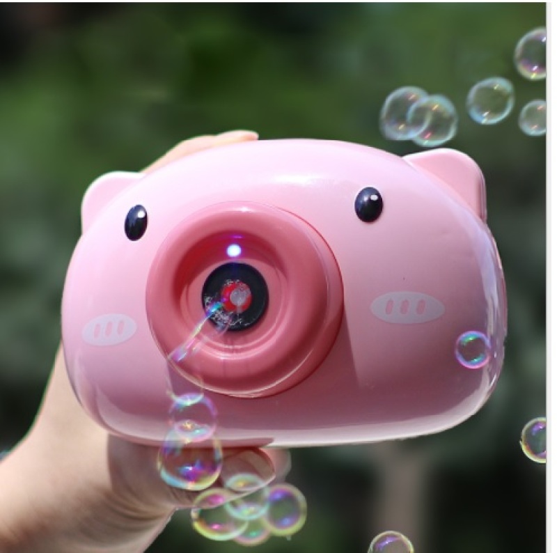 [HCM]Máy ảnh thổi bong bóng hình Heo hồng/ Heo xanh / Vịt vàng  - Máy thổi bong bóng hình thú Smart Baby