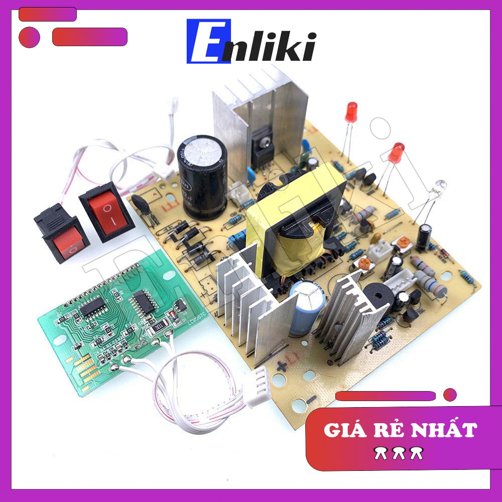 Mạch Sạc Acquy 12V 24V 10A (Kèm Màn Hình LCD Hiển Thị Dòng+ Áp Sạc)