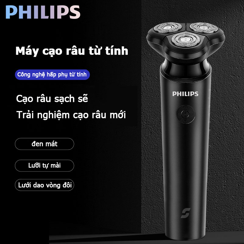 Máy cạo râu Philips - đầu dao nổi 3D - Đầu máy cắt hấp phụ từ tính - Công nghệ mài tự động - Máy cạo râu nam,Máy cạo râu điện, Dao cạo râu điện - Pin sạc siêu khoẻ - Thiết kế dọc máy tính để bàn