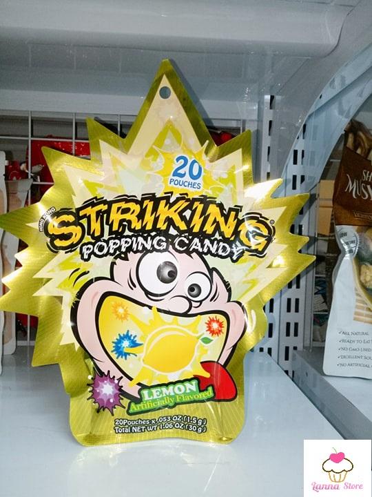 [HCM]Kẹo Nổ Popping Striking Vị chanh (gói 30g gồm 20 gói nhỏ) - Úc
