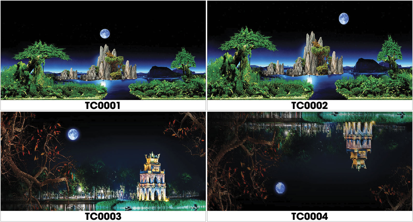 Tranh 3D hồ cá - TC