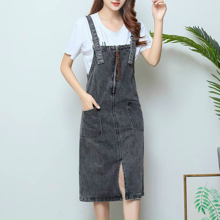 Yếm váy jean nữ lửng yếm jean nữ chất bò yếm thời trang cao cấp gonshop89 msyl04