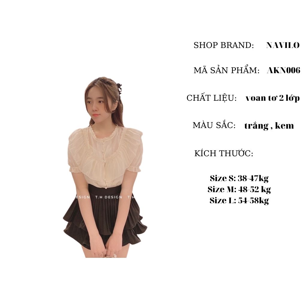 Áo sơ mi nữ công sở from rộng đẹp kiểu hàn NAVILO AK006