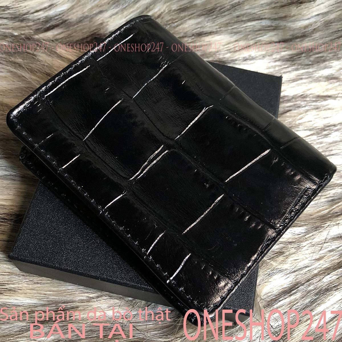 Ví da bò vân cá sấu 100% da bò thật C4V  ONESHOP247