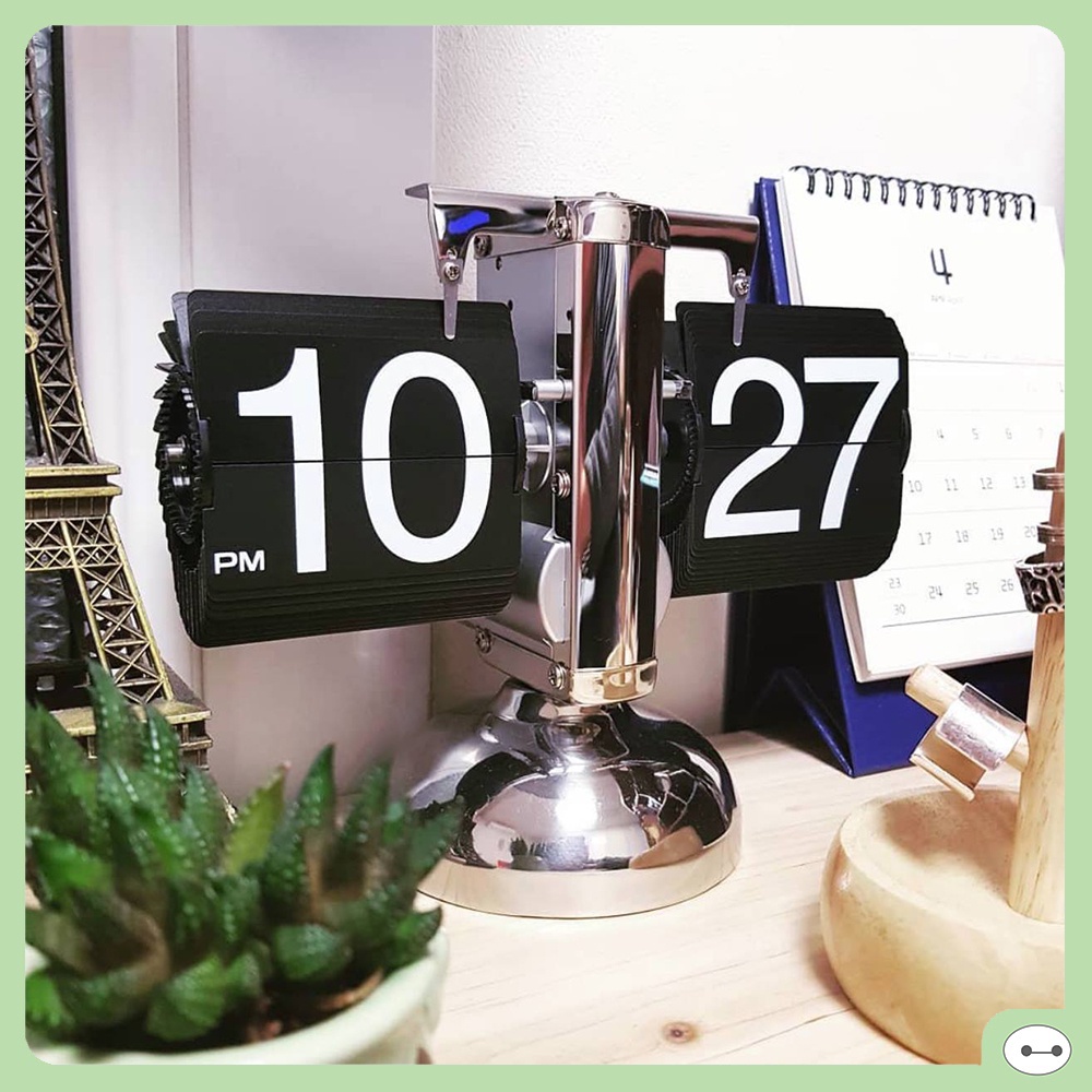 Đồng hồ lật retro flip clock khung kim loại chất lượng cao