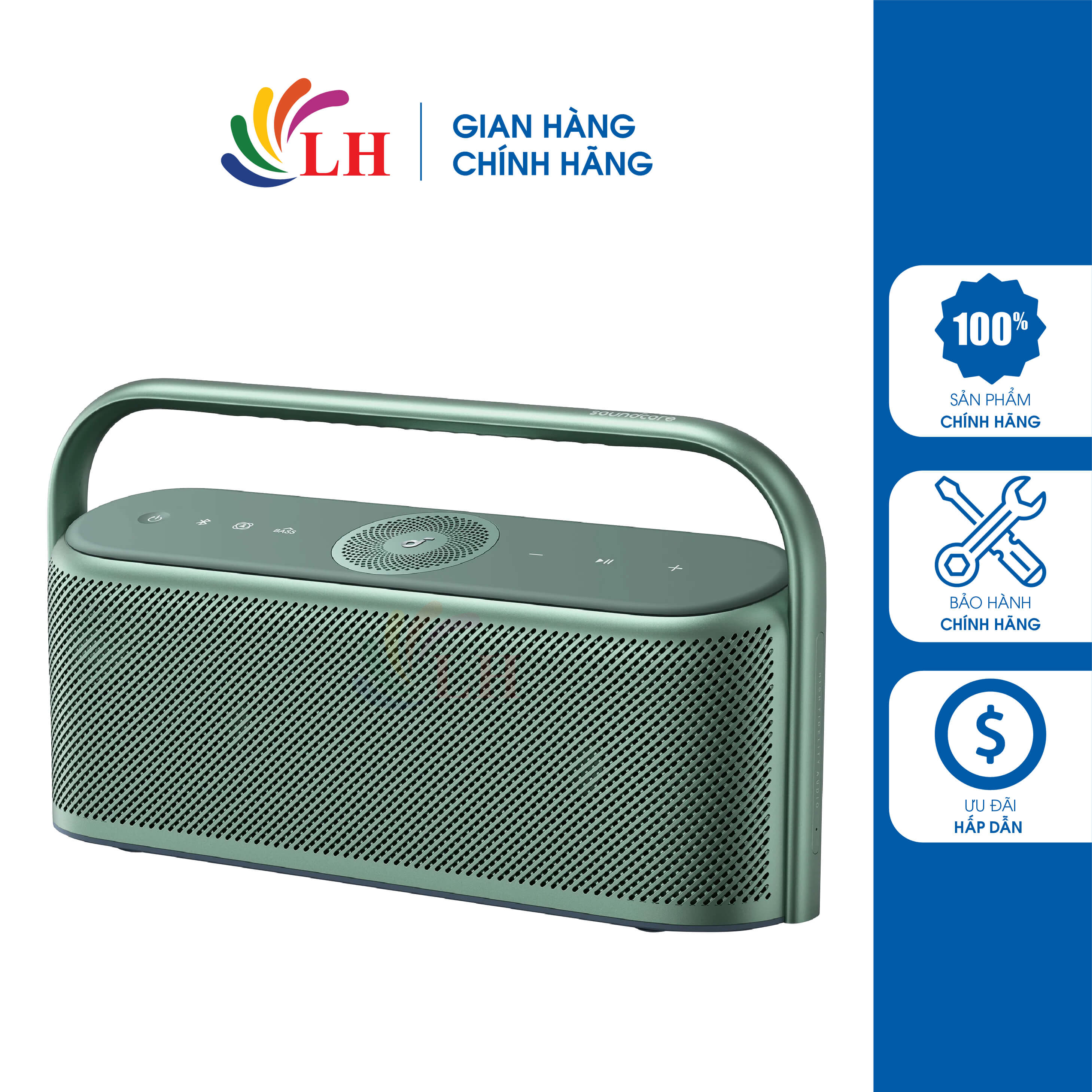 Loa Bluetooth Anker Soundcore Motion X600 A3130 - Hàng chính hãng - Thiết kế độc đáo, âm thanh 50W, khả năng chống nước IPX7 và thời gian sử dụng lên đến 12 giờ