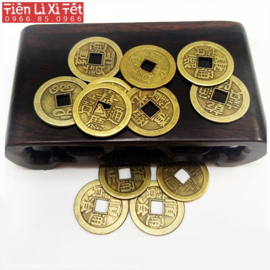 [BÁN SỈ COMBO 100] Đồng Xu Ngũ Đế phong thủy may mắn chiêu tài