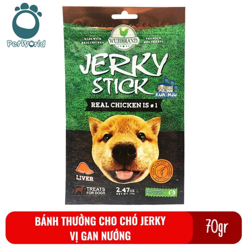 Bánh thưởng cho chó Jerky 70gr - Vị gan